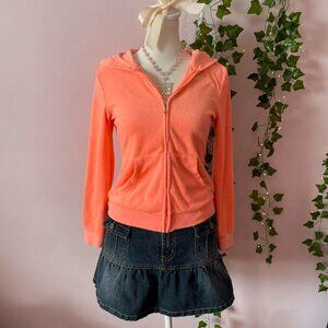Juicy Couture Orange Terrycloth Zip Up